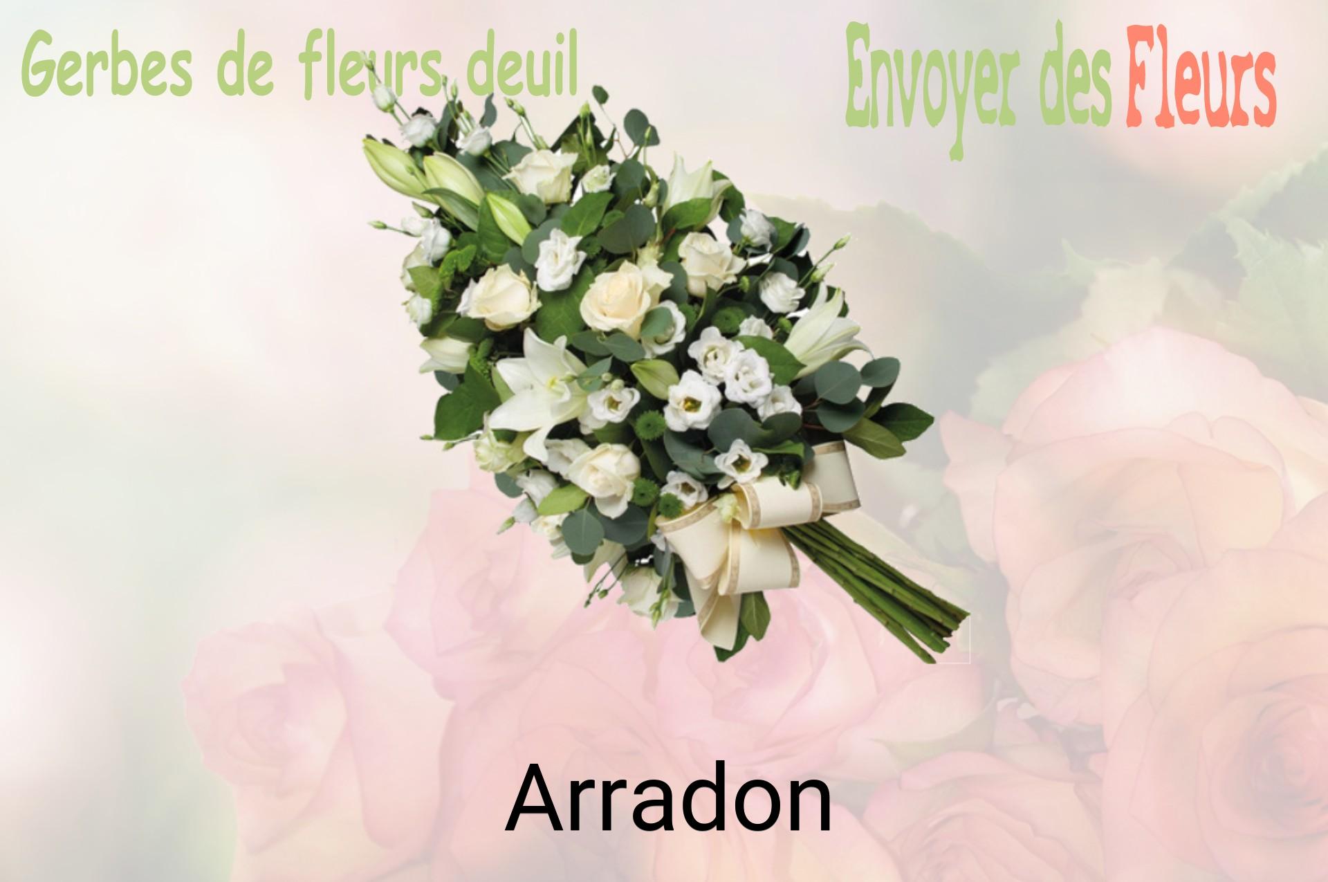 Gerbe de fleurs de deuil livrée à Arradon